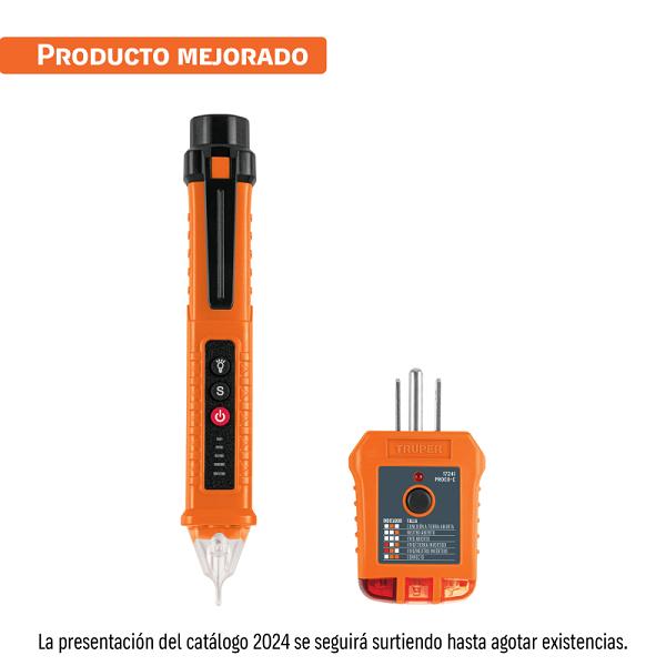 Kit de probadores sin contacto y para tomacorrientes, TRUPER