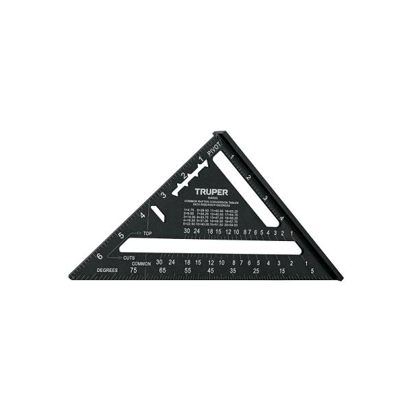 Escuadra 7', aluminio color negro, para muro de yeso, TRUPER