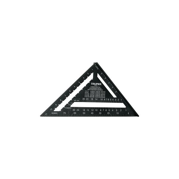 Escuadra 12', aluminio color negro, para muro de yeso,TRUPER