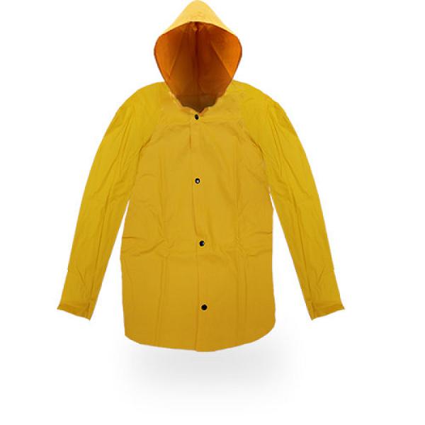 Traje Impermeable de 2 Piezas con Capucha, PVC y Poliéster Industrial