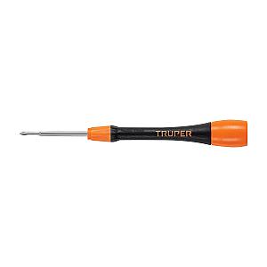 Desarmador de precisión de cruz PH0 mango ergonómico, Truper
