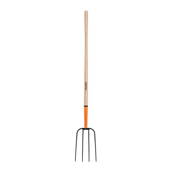 Bieldo para paja, 4 dientes, mango largo 48', TRUPER