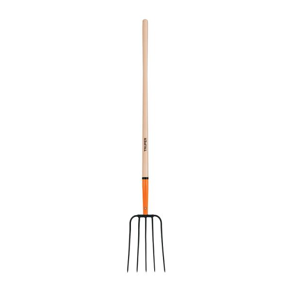 Bieldo para paja, 5 dientes, mango largo 48', TRUPER