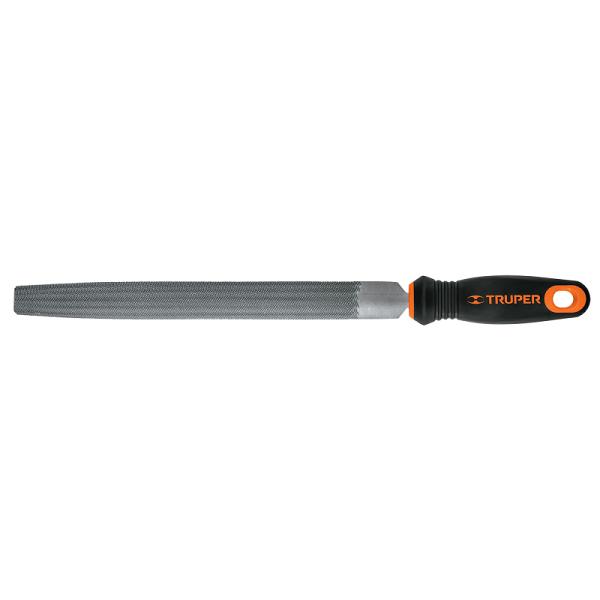 Lima media caña bastarda 10' con mango Comfort Grip, TRUPER