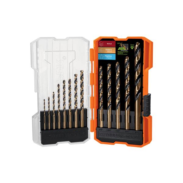 Juego de 13 brocas HSS para metal en estuche, TRUPER EXPERT
