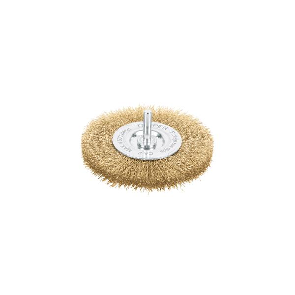 Carda circular 4' alambre fino para taladro, TRUPER