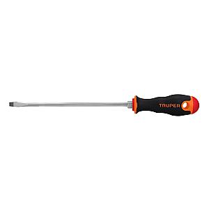 Desarmador plano 1/4' x 8' mango Comfort Grip, Truper