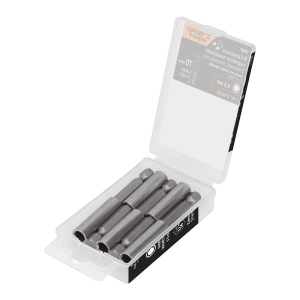 Estuche con 5 extensiones de 70 mm, magnéticas, EXPERT
