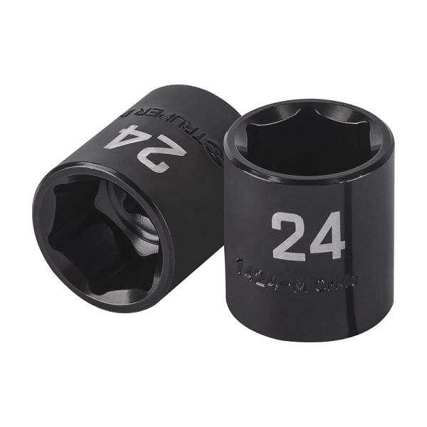 Dado de impacto de 24 mm, 6 puntas, cuadro 1/2', TRUPER