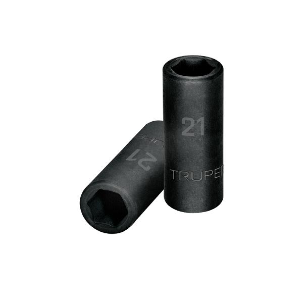 Dado largo cuadro 1/2' de impacto 6 puntas de 21 mm, TRUPER