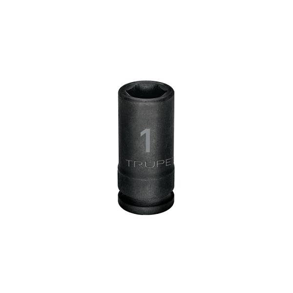 Dado largo de impacto de 1', 6 puntas, cuadro 3/4', TRUPER