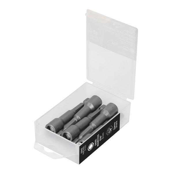 Estuche con 5 dados magnéticos de 5/16' largo 2-1/2', EXPERT