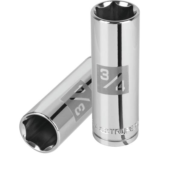 Dado largo de 3/4', 6 puntas, cuadro 1/2', TRUPER