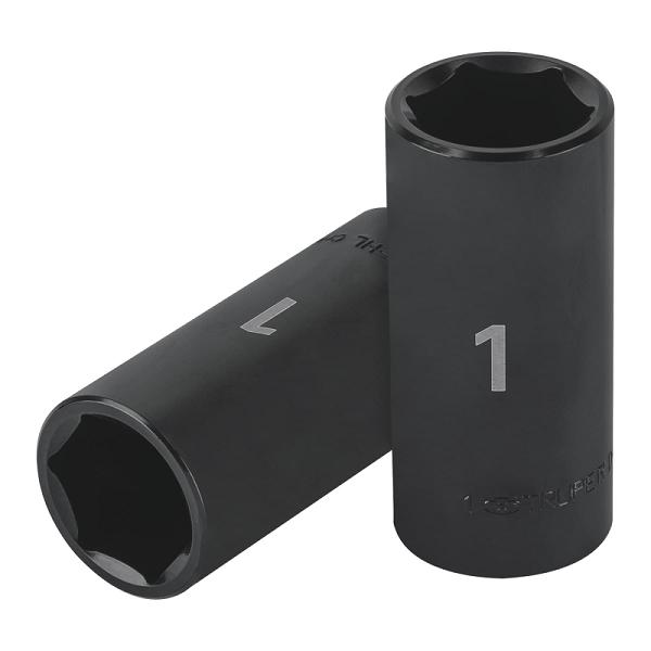 Dado largo impacto de 1', 6 puntas, cuadro 1/2', TRUPER