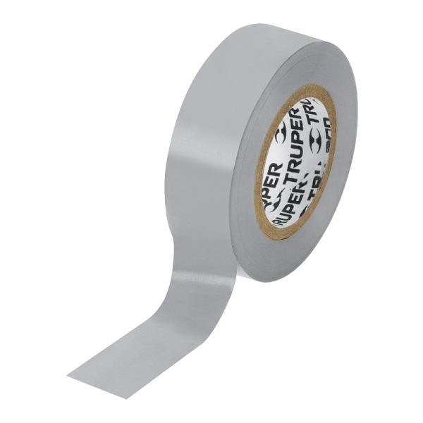 Cinta de aislar de 9 m x 19 mm, gris, TRUPER