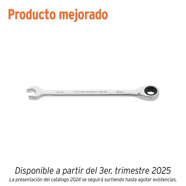 Llave combinada con matraca 9 mm x 146 mm largo, EXPERT