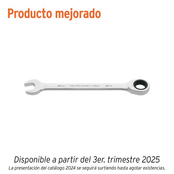 Llave combinada con matraca 22 mm x 279 mm largo, EXPERT