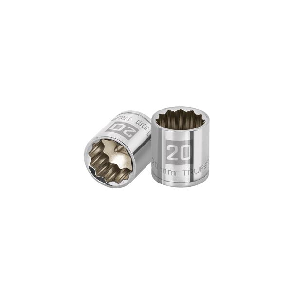 Dado de 20 mm, 12 puntas, cuadro 3/8', TRUPER