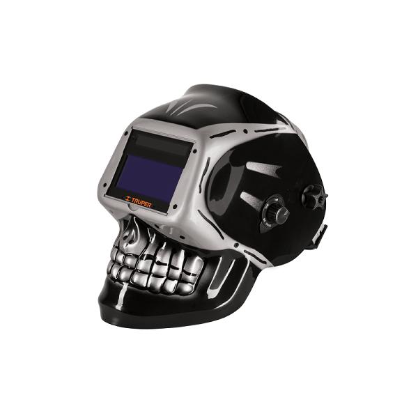 Careta electrónica para soldar sombra 9-13, calavera, TRUPER
