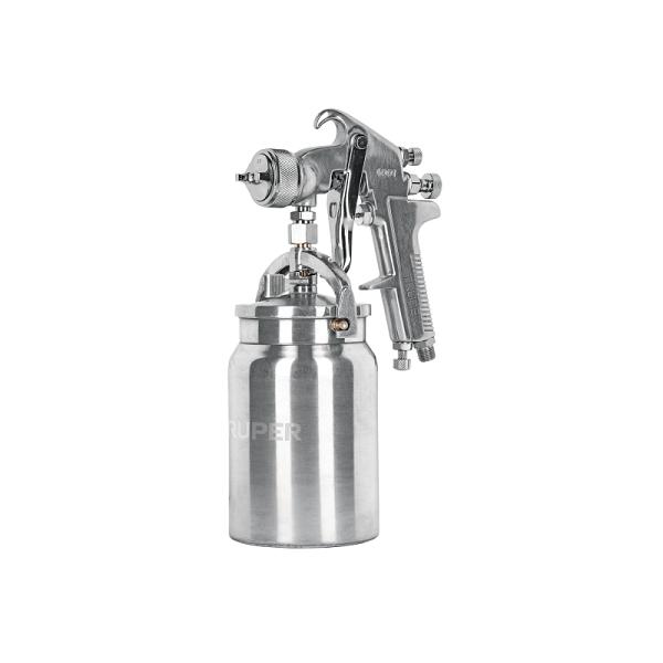 Pistola p/pintar succión HVHP vaso alum, 1.8mm, 3 vál TRUPER