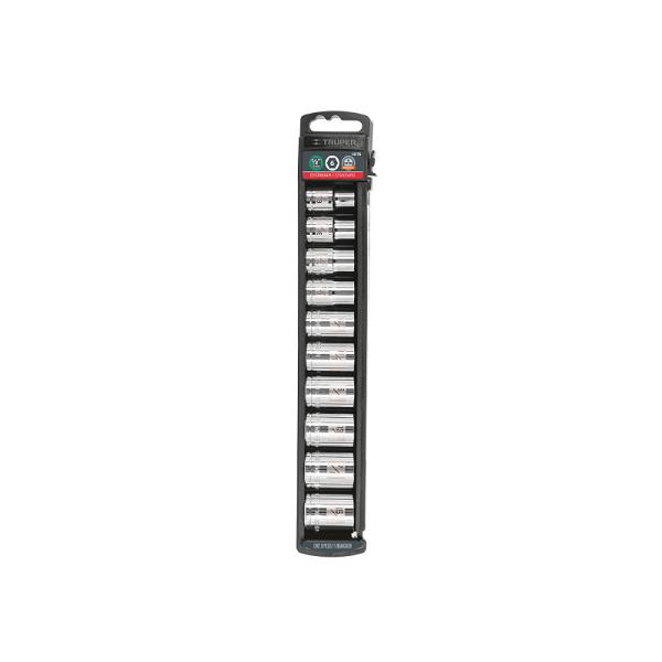 Juego de 10 dados cuadro 1/2' std, TRUPER