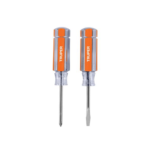 Dúo de mini desarmadores mango de acetato, TRUPER