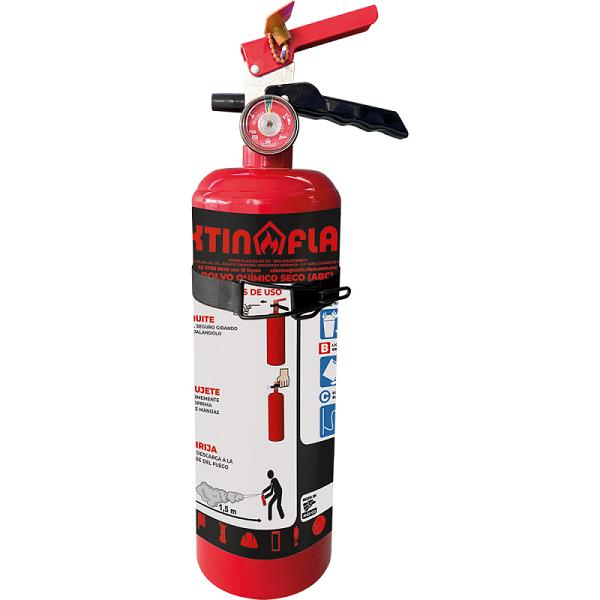 Extintor Portátil PQS de 2 kg - Modelo EXTIN-PQS para Automóvil