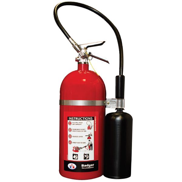 Extintor de CO2 Badger de 10 lb (Clase B y C)