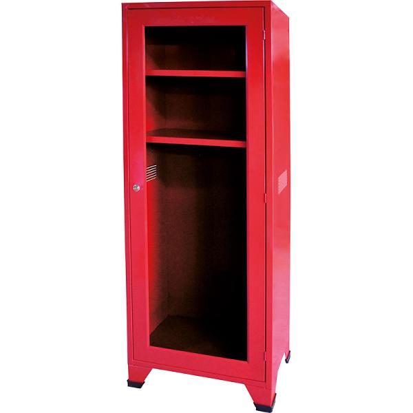 Gabinete Rojo para 2 Trajes de Bombero (40 x 67 x 180 cm)