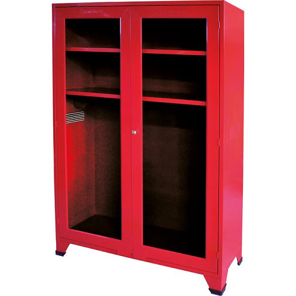 Gabinete Rojo para 6 Trajes de Bombero (40 x 122 x 180 cm)