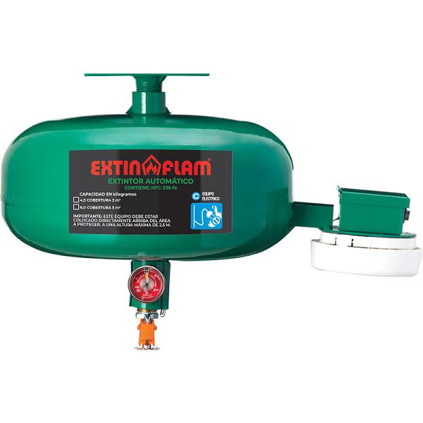 Extintor Automático Extin-Clean HFC-236 con Detector de 6 kg