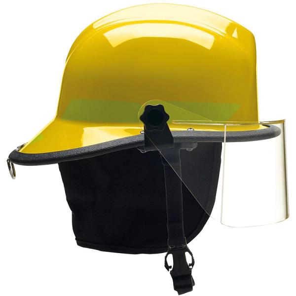 Casco para Bombero Bullard LTX Amarillo con Visor de 4 Pulgadas