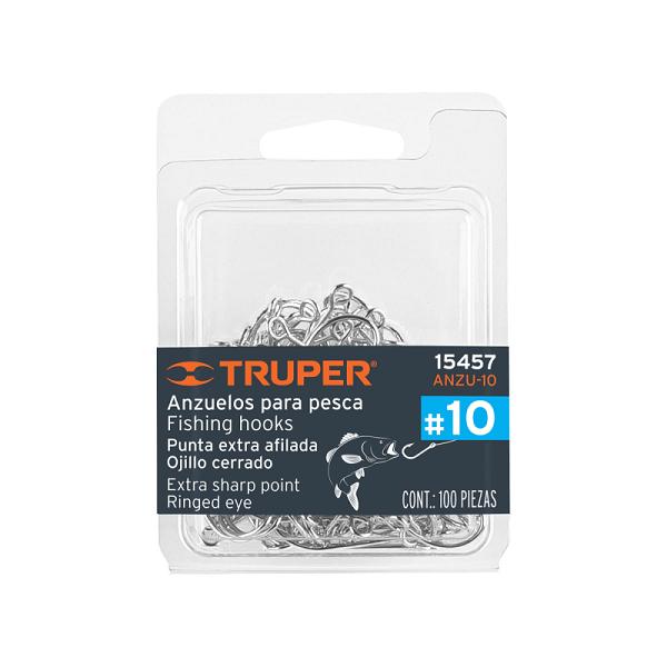 Blíster con 100 Anzuelos para Pesca #10, Truper