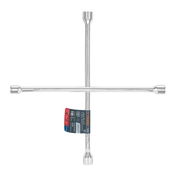 Llave de Cruz de 18" Pulida y Cromada Truper