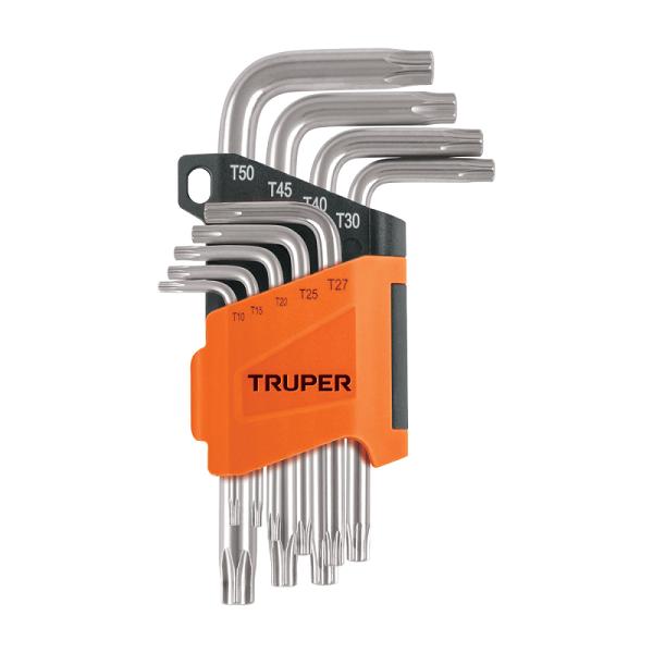 Juego de 9 Llaves Torx Truper con Organizador Abatible