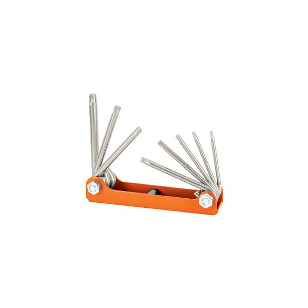 Juego de 8 Llaves Torx Tipo Navaja Truper de Acero al Cromo Vanadio