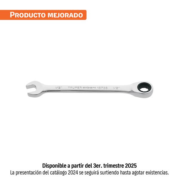 Llave Combinada con Matraca Expert 1/2" x 173 mm
