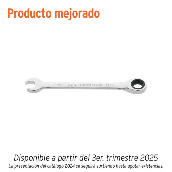 Llave Combinada con Matraca Expert de 14 mm x 186 mm