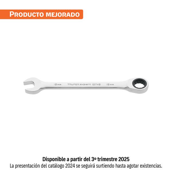 Llave Combinada con Matraca Expert de 18 mm x 230 mm