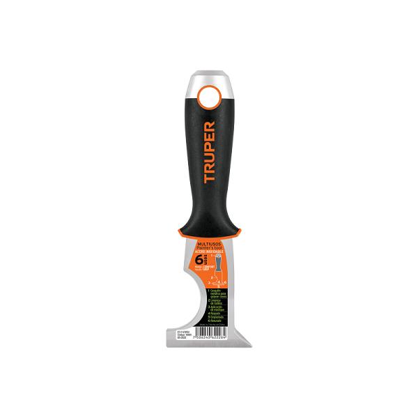 Espátula Multiusos 6 en 1 de Acero Inoxidable (2-1/2") con Mango Comfort Grip