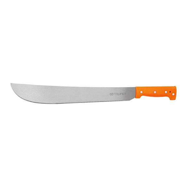 Machete Estándar Truper de 16 Pulgadas con Cacha Naranja Remachada