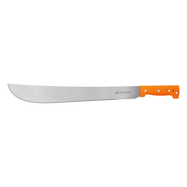 Machete Estándar Truper de 18 Pulgadas con Cacha Naranja Remachada