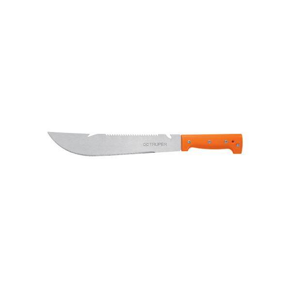 Machete Rambo Truper de 12" con Cacha Naranja y Funda