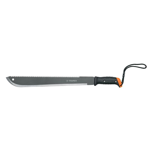 Machete de Doble Filo de 18" con Serrucho y Mango Ergonómico