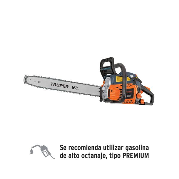 Motosierra a Gasolina Truper de 38 cc con Barra de 16"