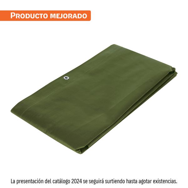 Lona de Uso Rudo Truper Expert 2 x 3 m, Verde Olivo, 240 g/m²