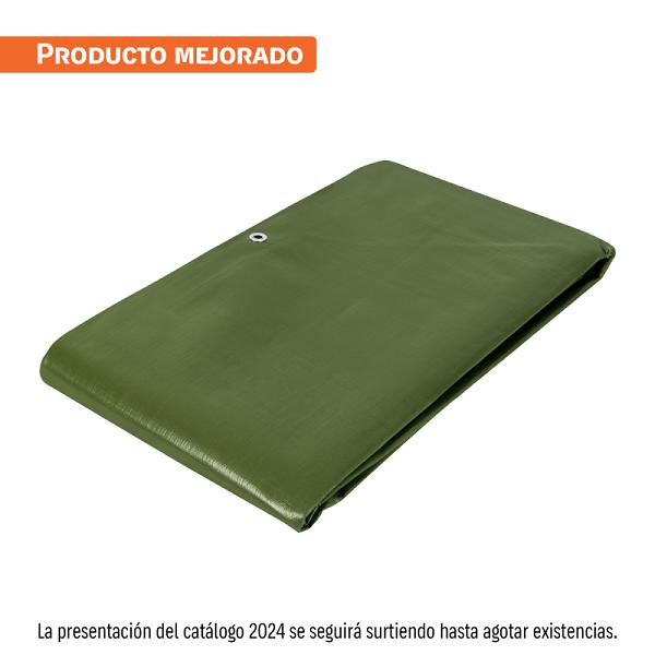 Lona de Uso Rudo Truper Expert 4 x 5 m, Verde Olivo, 240 g/m²