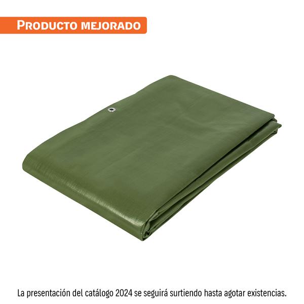 Lona de Uso Rudo Truper Expert 4 x 6 m, Verde Olivo, 240 g/m²