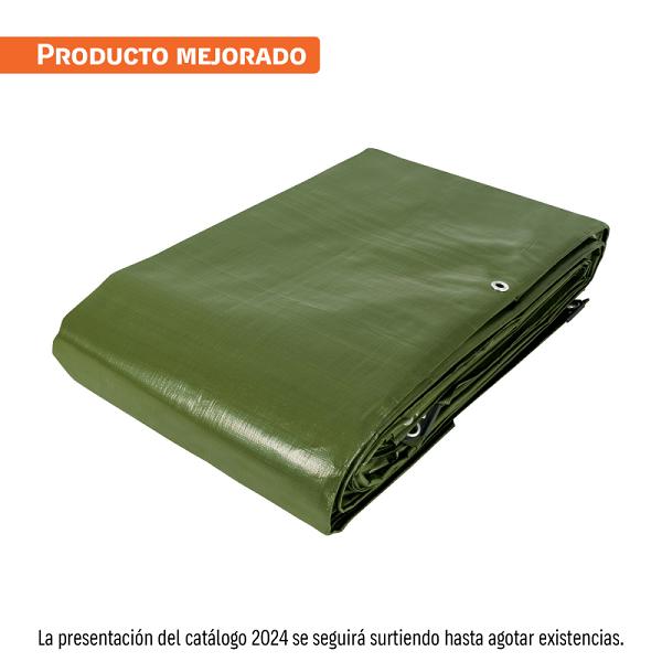 Lona de Uso Rudo 6 x 12 m Verde Olivo, 240 g/m² - Truper Expert