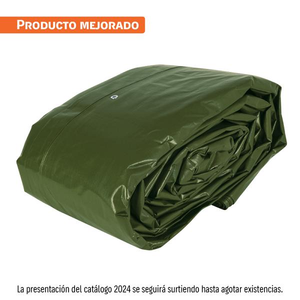 Lona de Uso Rudo 12x17 m Verde Olivo 240 g/m², Truper Expert